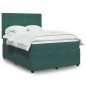 vidaXL Boxspringbett mit Matratze Dunkelgrün 140x190 cm Samt vidaXL Boxspringbett mit Matratze Dunkelgrün 140x190 cm Samt