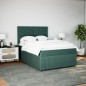 vidaXL Boxspringbett mit Matratze Dunkelgrün 140x190 cm Samt vidaXL Boxspringbett mit Matratze Dunkelgrün 140x190 cm Samt