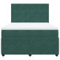vidaXL Boxspringbett mit Matratze Dunkelgrün 140x190 cm Samt vidaXL Boxspringbett mit Matratze Dunkelgrün 140x190 cm Samt