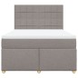 vidaXL Boxspringbett mit Matratze Taupe 140x190 cm Stoff vidaXL Boxspringbett mit Matratze Taupe 140x190 cm Stoff