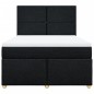 vidaXL Boxspringbett mit Matratze Schwarz 140x190 cm Stoff vidaXL Boxspringbett mit Matratze Schwarz 140x190 cm Stoff