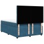 vidaXL Boxspringbett mit Matratze Blau 140x190 cm Samt vidaXL Boxspringbett mit Matratze Blau 140x190 cm Samt