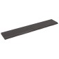Tischplatte Dunkelgrau 220x40x6 cm Massivholz Eiche Behandelt