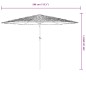 vidaXL Sonnenschirm mit Stahlmast Blau 288x288x225 cm vidaXL Sonnenschirm mit Stahlmast Blau 288x288x225 cm