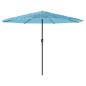 vidaXL Sonnenschirm mit Stahlmast Blau 324x324x247 cm vidaXL Sonnenschirm mit Stahlmast Blau 324x324x247 cm