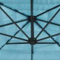 vidaXL Sonnenschirm mit Stahlmast Blau 324x324x247 cm vidaXL Sonnenschirm mit Stahlmast Blau 324x324x247 cm