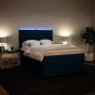 vidaXL Boxspringbett mit Matratze Blau 160x200 cm Samt vidaXL Boxspringbett mit Matratze Blau 160x200 cm Samt