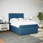 vidaXL Boxspringbett mit Matratze Blau 160x200 cm Samt vidaXL Boxspringbett mit Matratze Blau 160x200 cm Samt