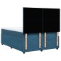 vidaXL Boxspringbett mit Matratze Blau 160x200 cm Samt vidaXL Boxspringbett mit Matratze Blau 160x200 cm Samt