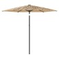vidaXL Sonnenschirm mit LED und Stahlmast Braun 223x223x231 cm vidaXL Sonnenschirm mit LED und Stahlmast Braun 223x223x231 cm