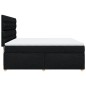 vidaXL Boxspringbett mit Matratze Schwarz 180x200 cm Stoff vidaXL Boxspringbett mit Matratze Schwarz 180x200 cm Stoff
