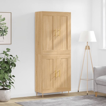 Highboard Sonoma-Eiche 69,5x34x180 cm Holzwerkstoff