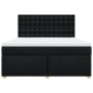 vidaXL Boxspringbett mit Matratze Schwarz 180x200 cm Stoff vidaXL Boxspringbett mit Matratze Schwarz 180x200 cm Stoff