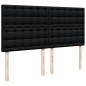 vidaXL Boxspringbett mit Matratze Schwarz 180x200 cm Stoff vidaXL Boxspringbett mit Matratze Schwarz 180x200 cm Stoff