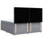 vidaXL Boxspringbett mit Matratze Hellgrau 200x200 cm Stoff vidaXL Boxspringbett mit Matratze Hellgrau 200x200 cm Stoff