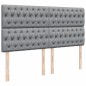 vidaXL Boxspringbett mit Matratze Hellgrau 200x200 cm Stoff vidaXL Boxspringbett mit Matratze Hellgrau 200x200 cm Stoff