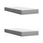vidaXL Boxspringbett mit Matratze Hellgrau 200x200 cm Stoff vidaXL Boxspringbett mit Matratze Hellgrau 200x200 cm Stoff