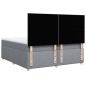 vidaXL Boxspringbett mit Matratze Hellgrau 200x200 cm Stoff vidaXL Boxspringbett mit Matratze Hellgrau 200x200 cm Stoff