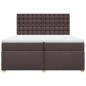 vidaXL Boxspringbett mit Matratze Dunkelbraun 200x200 cm Stoff vidaXL Boxspringbett mit Matratze Dunkelbraun 200x200 cm Stoff