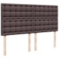 vidaXL Boxspringbett mit Matratze Dunkelbraun 200x200 cm Stoff vidaXL Boxspringbett mit Matratze Dunkelbraun 200x200 cm Stoff