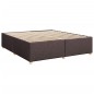 vidaXL Boxspringbett mit Matratze Dunkelbraun 200x200 cm Stoff vidaXL Boxspringbett mit Matratze Dunkelbraun 200x200 cm Stoff