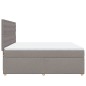 vidaXL Boxspringbett mit Matratze Taupe 180x200 cm Stoff vidaXL Boxspringbett mit Matratze Taupe 180x200 cm Stoff