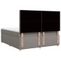 vidaXL Boxspringbett mit Matratze Taupe 180x200 cm Stoff vidaXL Boxspringbett mit Matratze Taupe 180x200 cm Stoff