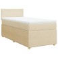 vidaXL Boxspringbett mit Matratze Creme 90x190 cm Stoff vidaXL Boxspringbett mit Matratze Creme 90x190 cm Stoff