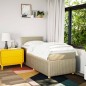 vidaXL Boxspringbett mit Matratze Creme 90x190 cm Stoff vidaXL Boxspringbett mit Matratze Creme 90x190 cm Stoff