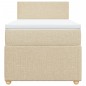 vidaXL Boxspringbett mit Matratze Creme 90x190 cm Stoff vidaXL Boxspringbett mit Matratze Creme 90x190 cm Stoff