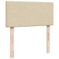 vidaXL Boxspringbett mit Matratze Creme 90x190 cm Stoff vidaXL Boxspringbett mit Matratze Creme 90x190 cm Stoff
