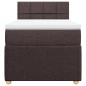vidaXL Boxspringbett mit Matratze Dunkelbraun 90x190 cm Stoff vidaXL Boxspringbett mit Matratze Dunkelbraun 90x190 cm Stoff
