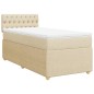 vidaXL Boxspringbett mit Matratze Creme 90x190 cm Stoff vidaXL Boxspringbett mit Matratze Creme 90x190 cm Stoff