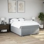 vidaXL Boxspringbett mit Matratze Hellgrau 160x200 cm Stoff vidaXL Boxspringbett mit Matratze Hellgrau 160x200 cm Stoff
