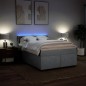 vidaXL Boxspringbett mit Matratze Hellgrau 160x200 cm Stoff vidaXL Boxspringbett mit Matratze Hellgrau 160x200 cm Stoff