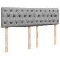 vidaXL Boxspringbett mit Matratze Hellgrau 160x200 cm Stoff vidaXL Boxspringbett mit Matratze Hellgrau 160x200 cm Stoff