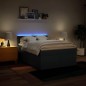 vidaXL Boxspringbett mit Matratze Blau 160x200 cm Stoff vidaXL Boxspringbett mit Matratze Blau 160x200 cm Stoff