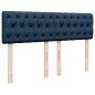 vidaXL Boxspringbett mit Matratze Blau 160x200 cm Stoff vidaXL Boxspringbett mit Matratze Blau 160x200 cm Stoff
