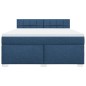 vidaXL Boxspringbett mit Matratze Blau 180x200 cm Stoff vidaXL Boxspringbett mit Matratze Blau 180x200 cm Stoff