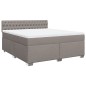 vidaXL Boxspringbett mit Matratze Taupe 180x200 cm Stoff vidaXL Boxspringbett mit Matratze Taupe 180x200 cm Stoff