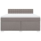 vidaXL Boxspringbett mit Matratze Taupe 180x200 cm Stoff vidaXL Boxspringbett mit Matratze Taupe 180x200 cm Stoff