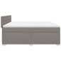 vidaXL Boxspringbett mit Matratze Taupe 180x200 cm Stoff vidaXL Boxspringbett mit Matratze Taupe 180x200 cm Stoff