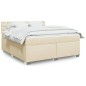 vidaXL Boxspringbett mit Matratze Creme 180x200 cm Stoff vidaXL Boxspringbett mit Matratze Creme 180x200 cm Stoff