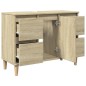 vidaXL Waschbeckenunterschrank Sonoma-Eiche 80x33x60 cm Holzwerkstoff vidaXL Waschbeckenunterschrank Sonoma-Eiche 80x33x60 cm Holzwerkstoff