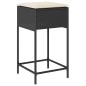 vidaXL 3-tlg. Gartenbar-Set mit Kissen Schwarz Poly Rattan vidaXL 3-tlg. Gartenbar-Set mit Kissen Schwarz Poly Rattan