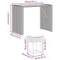 vidaXL 7-tlg. Gartenbar-Set mit Kissen Grau Poly Rattan vidaXL 7-tlg. Gartenbar-Set mit Kissen Grau Poly Rattan