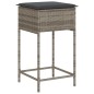 vidaXL 5-tlg. Gartenbar-Set mit Kissen Grau Poly Rattan vidaXL 5-tlg. Gartenbar-Set mit Kissen Grau Poly Rattan