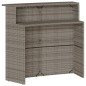 vidaXL 5-tlg. Gartenbar-Set mit Kissen Grau Poly Rattan vidaXL 5-tlg. Gartenbar-Set mit Kissen Grau Poly Rattan