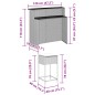 vidaXL 5-tlg. Gartenbar-Set mit Kissen Grau Poly Rattan vidaXL 5-tlg. Gartenbar-Set mit Kissen Grau Poly Rattan
