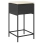 vidaXL 5-tlg. Gartenbar-Set mit Kissen Schwarz Poly Rattan vidaXL 5-tlg. Gartenbar-Set mit Kissen Schwarz Poly Rattan